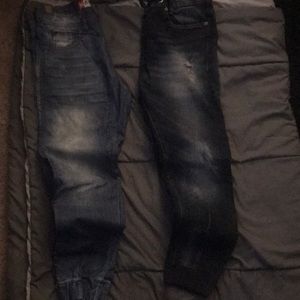 2 pair of Jordan Craig denim joggers